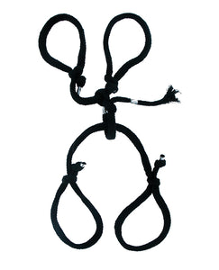 Silkesrep Hogtie Restraint för Bondage Lek Kit