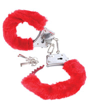 Load image into Gallery viewer, Beginner&#39;s Red Furry Restraint Cuffs for Sensual Play
