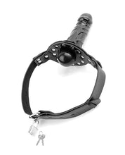 Indlæs billede i gallerifremviser, Deluxe Dual Pleasure Ball Gag Med Dildo Vedhæftning Sæt
