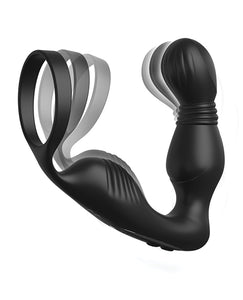 Prostate Pleasure Ass-Gasm Pro Milker with Vibrating Bullet - Black