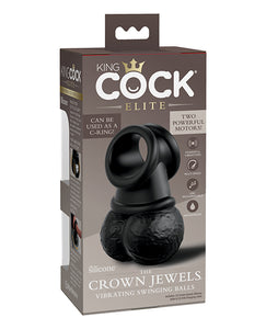 Crown Jewels Vibrating Ball Stimulation Set Black