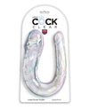 Translucent King Cock Double Trouble Dildo - Clear