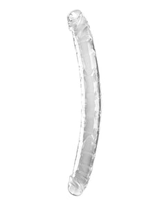 Translucent 18-Inch Dual Pleasure Dildo - Clear