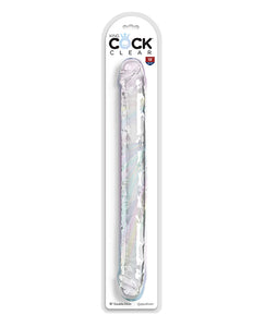 Translucent 18-Inch Dual Pleasure Dildo - Clear