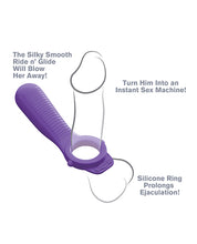 Load image into Gallery viewer, Ride N&#39; Glide Purple Couples Vibrating Ring for Pleasure
