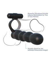 Load image into Gallery viewer, Posable Partner Dual Pleasure C-Ring - Black For Couples
