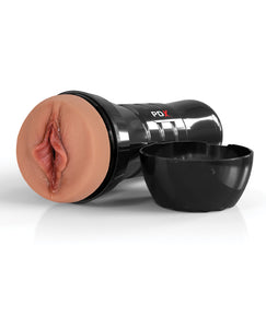 Ultimate Pleasure XXL Stroker - Pussies Umplute Realiste cu Control al Suptului - Maro