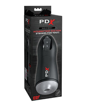 Load image into Gallery viewer, PDX Elite Pleasure Sucker Vibrating Stroker - Frosted/Black
