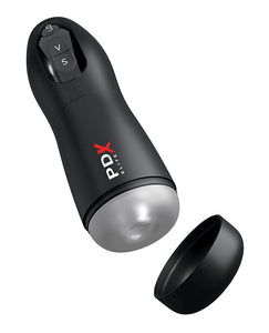 PDX Elite Pleasure Sucker Vibrating Stroker - Frosted/Black