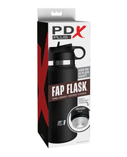 Load image into Gallery viewer, Discreet Adventure Stroker - Frosted/Black Fap Flask
