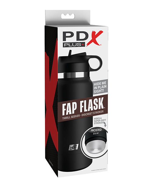 Diskret Äventyr Stroker - Frostad/Svart Fap Flask