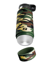 Load image into Gallery viewer, Adventure-Ready Fap Flask Happy Camper Stroker - Frosted/Camo
