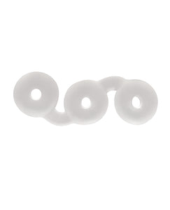 Triple Delight Stretchable Donut Ring Set - Clear