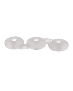 Triple Delight Stretchable Donut Ring Set - Clear