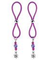 Purple Flower Charm Nipple Halos by Bijoux de Nip Elegance