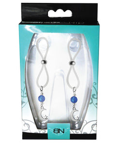 Celestial Charm Nipple Halos - Blue & Clear Moon & Star