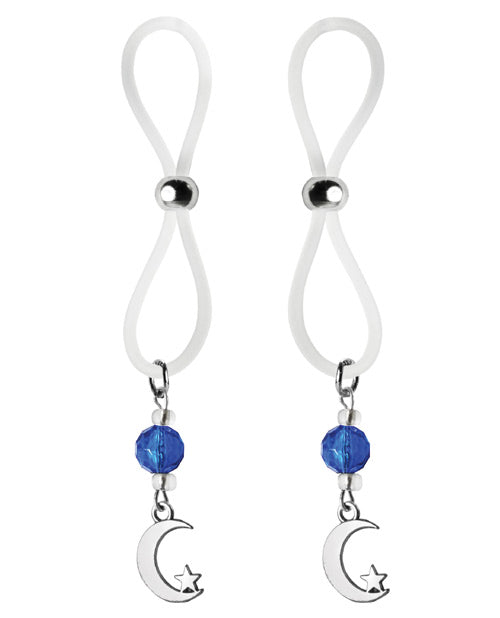 Halos de Mamilo Celestial Charm Azul e Claro Estrela da Lua