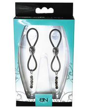 Load image into Gallery viewer, Black Skull Slider Nipple Halos - Bijoux de Nip Black Silver
