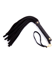 Load image into Gallery viewer, Black Leather Mini Flogger - 11 Inch Sensation Toy
