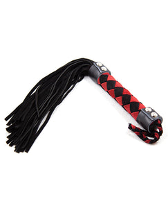 Flogger de Couro Suede Deluxe de 15,5 Polegadas para Brincadeiras Sensuais