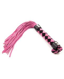 Flogger de Couro Suede Deluxe de 15,5 Polegadas para Brincadeiras Sensuais