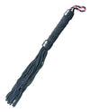 Flogger din piele de suede de 15,5 inch Deluxe pentru jocuri senzuale