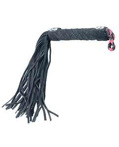 Flogger de Couro Suede Deluxe de 15,5 Polegadas para Brincadeiras Sensuais