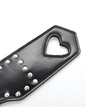 Load image into Gallery viewer, Heart-Cut Studded Spanking Paddle - Black for Couples
