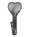 PVC Heart-Shaped Spanking Paddle - Black