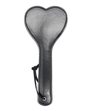 Load image into Gallery viewer, PVC Heart-Shaped Spanking Paddle - Black for Intense Fun
