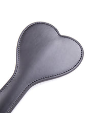 Load image into Gallery viewer, PVC Heart-Shaped Spanking Paddle - Black for Intense Fun
