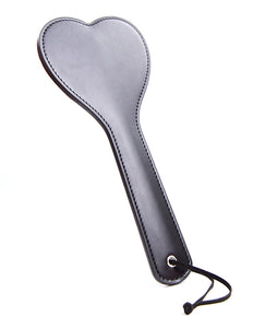 PVC Hjerteformet Spanking Paddle - Sort til Intens Sjov