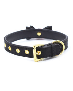 Plesur Feline Elegance Glockenfliege Halsband - Noir Chic