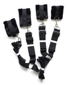 Set de lenjerie de pat Plesur Plush Bondage - Kit Negru de Miezul Nopții