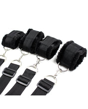 Indlæs billede i gallerifremviser, Plesur Plush Bondage Soveværelsessæt - Midnight Black Kit
