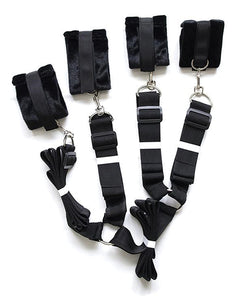 Conjunto de Quarto de Bondage Plesur Plush - Kit Preto Meia-Noite