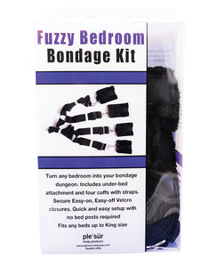 Plesur Plush Bondage Schlafzimmer Set - Mitternachts Schwarz Kit