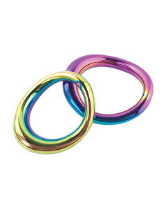 Stainless Steel Rainbow Cock Ring - 1.75" Heavy Duty Design