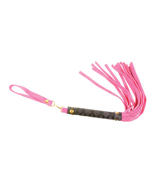 Black Leather Mini Flogger - 11 Inch Sensation Toy