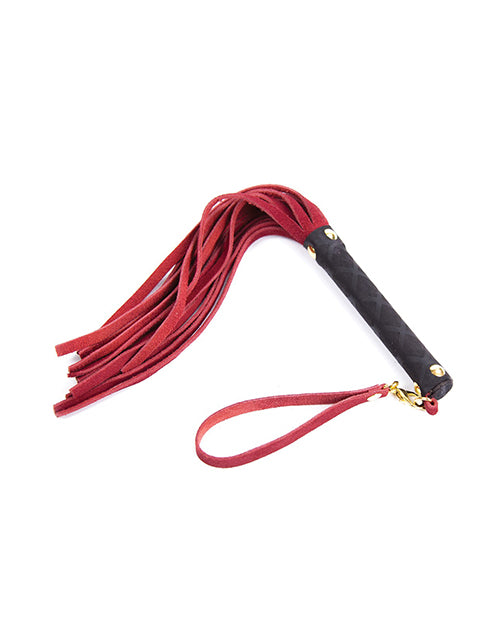 Black Leather Mini Flogger - 11 Inch Sensation Toy