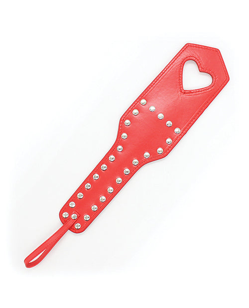 Loving Heart Cut-Out Paddle - Scarlet Red for Intimate Play