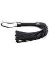 Crimson Compact Leather Flogger for Sensory Play