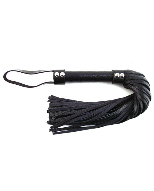 Crimson Compact Leather Flogger for Sensory Play