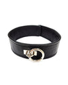 Vegan Leather BDSM Collar with D-Ring Black Accessory