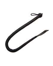 Load image into Gallery viewer, Black Leather Tasselled Riding Crop - Rouge Devil Tail
