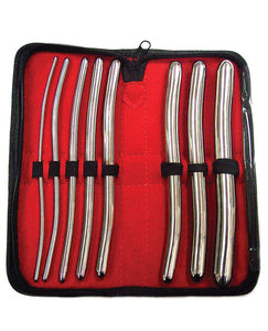 Stainless Steel Hegar Dilator Set - 8 Piece Leather Case