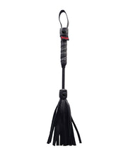 Load image into Gallery viewer, Black Mini Leather Flogger by Rouge for Sensual Play
