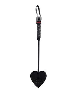 Black Mini Leather Spade Paddle by Rouge for Sensual Play