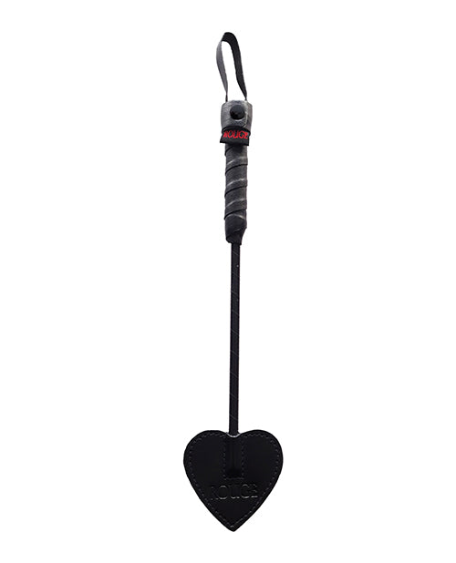 Paddle Mini de Couro Preto Spade da Rouge para Brincadeiras Sensuais