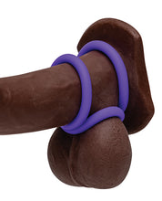 Carregue a imagem no visualizador da Galeria, Romp Remix Trio Stretchable Penis Ring Set - Purple
